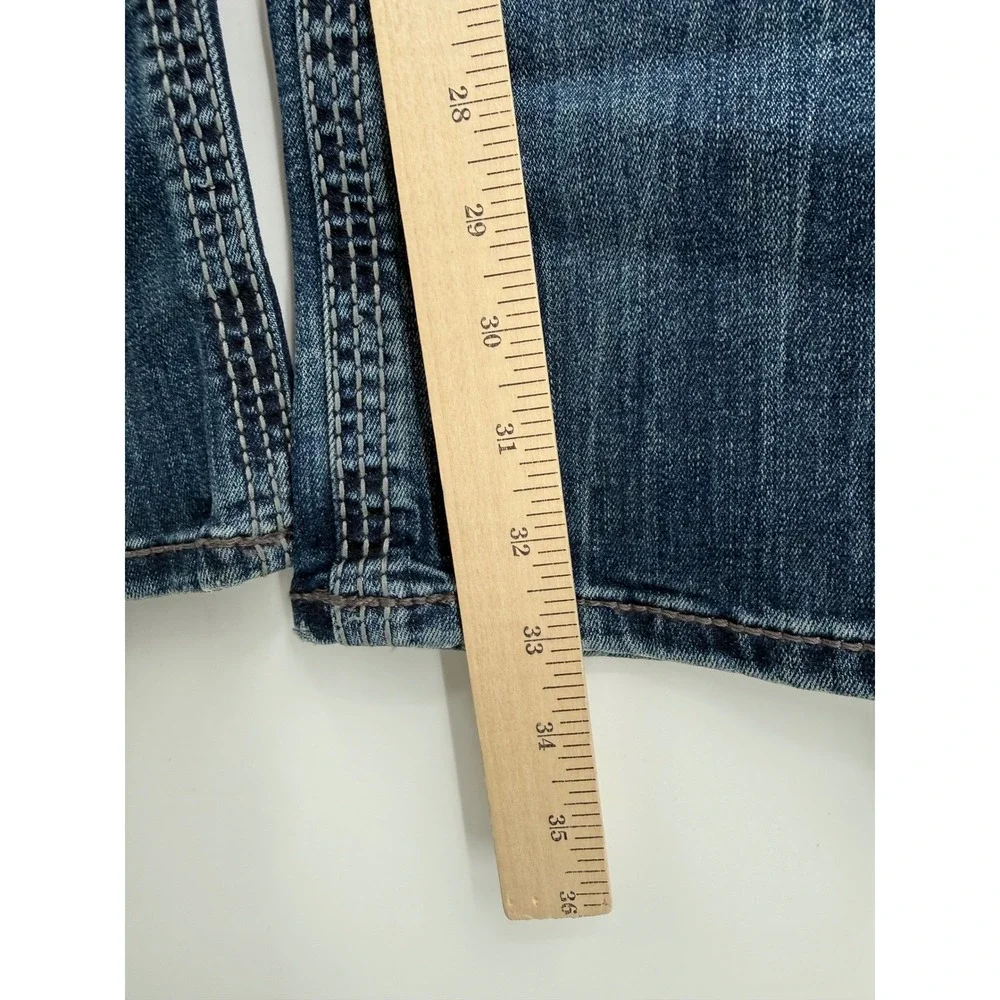 Buckle Black Jeans Mens 32L Blue Bootcut Fit No 3 BBLA374 Embroidered Pocket - Picture 10 of 12